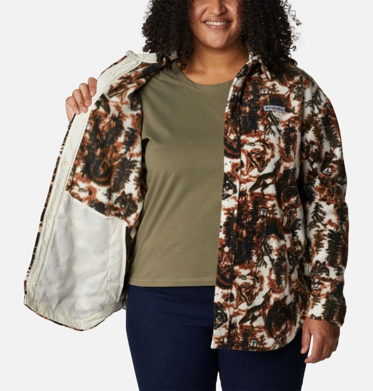 Jacheta Columbia Benton Springs Shirt Dama Cafe | Plus Size PXSQM0A78